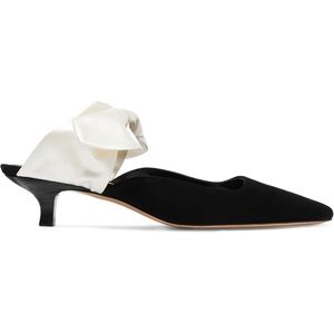 The Row Coco Suede & Satin Mules